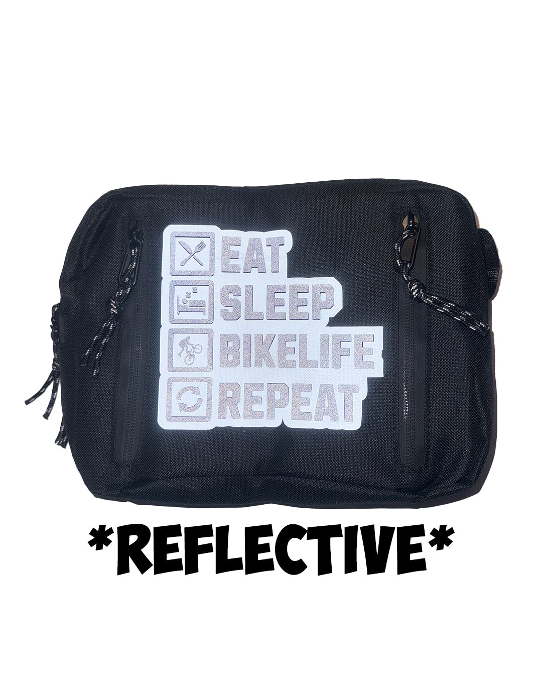 EAT SLEEP BIKELIFE REPEAT CHESTBAG (REFLECTIVE)