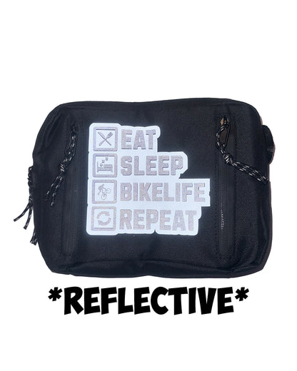 EAT SLEEP BIKELIFE REPEAT CHESTBAG (REFLECTIVE)
