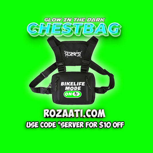 Bikelife Mode On chestbag (Glow in the dark) - rozaatiapparel