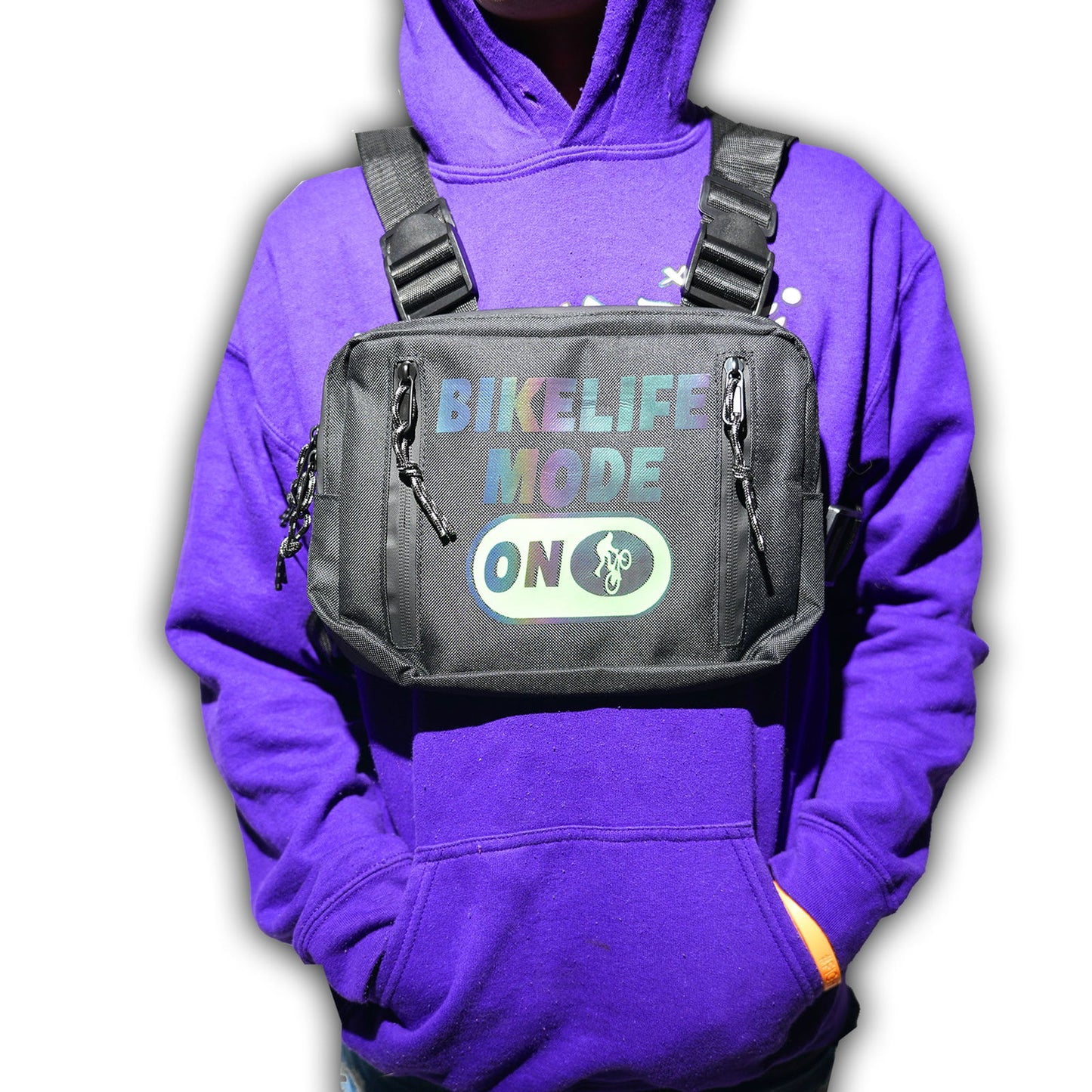 Bikelife Mode On chestbag (Glow in the dark) - rozaatiapparel