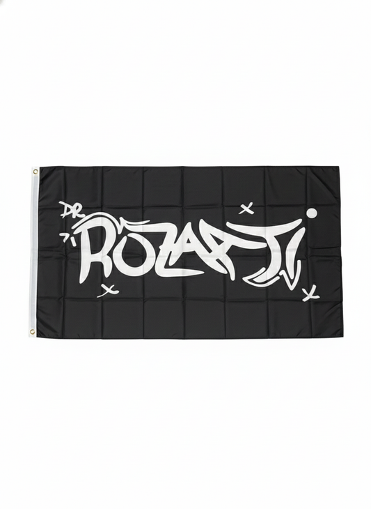 Rozaati logo flag (Black and White)