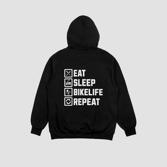 Eat Sleep Bikelife Repeat Hoodie