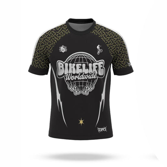 Official BikeLife Worldwide Rider Jersey – Black & Gold (Rozaati)