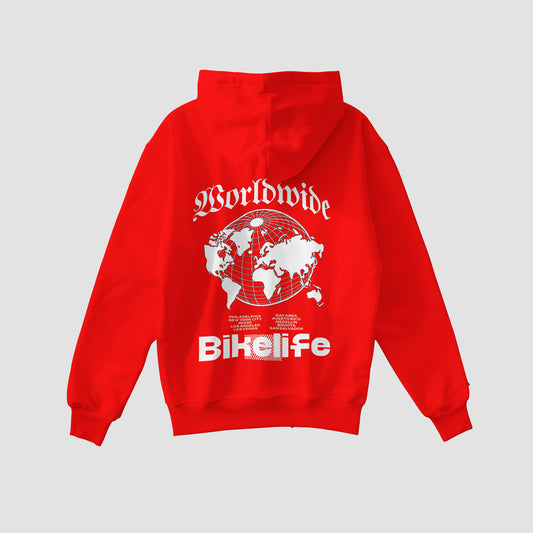 Rozaati Worldwide Bikelife Hoodie (RED)